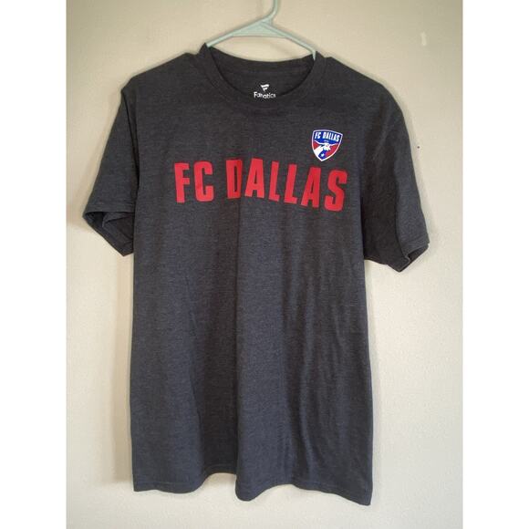 Fanatics Charcoal Gray FC Dallas Soccer Football Club Crewneck Tshirt Men Medium - Picture 1 of 4